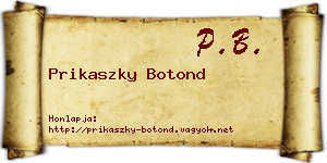 Prikaszky Botond névjegykártya